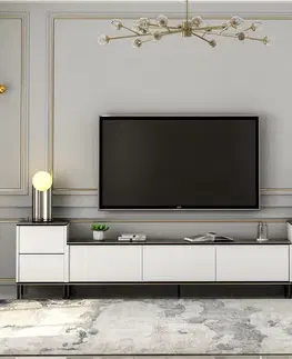 TV stěna / Sestava pod TV Imaj - White, Marble