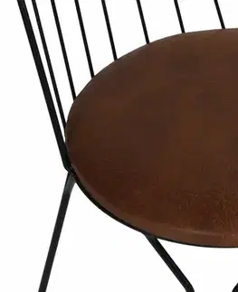 Sada jídelních židlí Ada Brown and Black, 2 ks