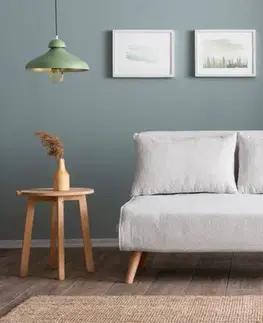 Dvoumístná rozkládací pohovka Folde 2-Seater - Teddy Fabric - White
