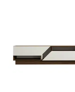 Televizní stolek Koza Walnut and White
