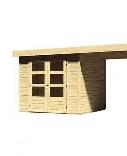 Dřevěný zahradní domek ASKOLA 2 s přístavkem 280 Lanitplast