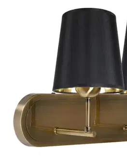 Dvojitá nástěnná lampa Milonga černá/patina