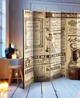 Paraván Vintage Magazines Dekorhome