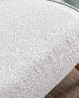 Dvoumístná rozkládací pohovka Folde 2-Seater - Teddy Fabric - White