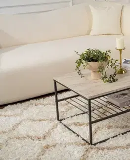 Konferenční stolek Asude - Black, Travertine