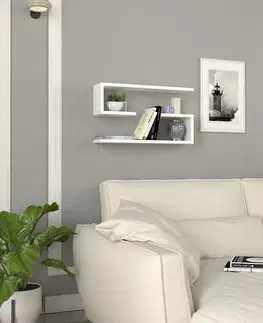 Polička Jenika White, 2 ks