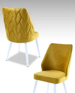Sada židlí (2 kusy) Pufi - Yellow, White