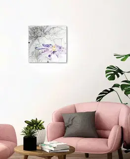 Stropní lampa s pružinou E27 fialová