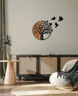 Dekorativní dřevěný doplněk na zeď Tree And Birds - 322
