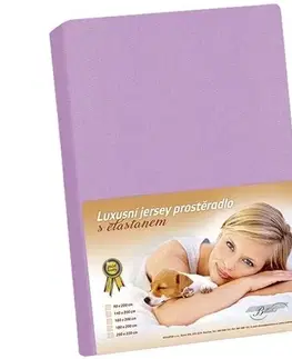 Bellatex Jersey prostěradlo s elastanem fialová, 160 x 200 cm
