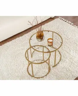 Sada konferenčních stolků Aurum Gold 60 cm, 2 ks
