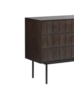 Estila Příborník Dopio, hnědý dub, 3D reliéf