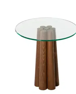 Konferenční stolek Thales - Walnut, Transparent