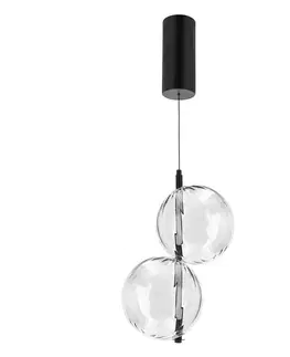 PLAYA lampa wisząca czarny 10W LED 3000K klosz bezbarwny