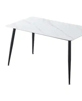 Jídelní stůl ADRIA 130x70 bílý mramor