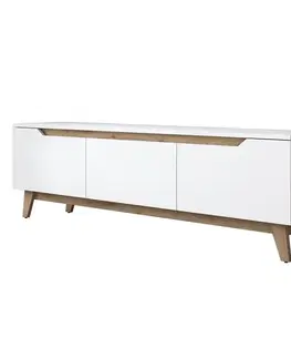 Televizní stolek Dite White and Walnut