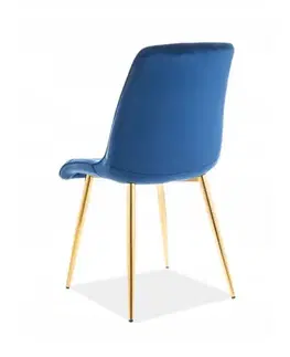 Signal Jídelní židle CHIC VELVET | zlaté nohy Barva: Béžová / Bluvel 28