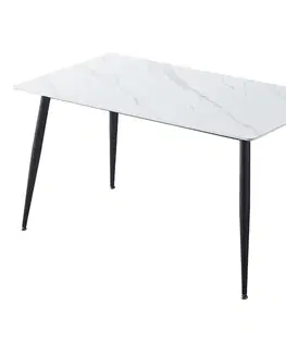Jídelní stůl ADRIA 140x80 bílý mramor