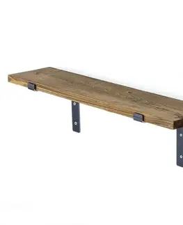 Polička Lam002 Black and Walnut
