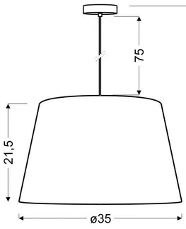 Hnědá závěsná lampa s tkaným stínidlem se vzorem 60W E27 Kašmír