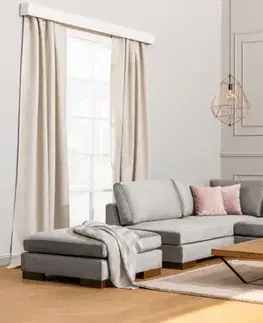 Rohová sedací souprava Tulip Corner Left With Pouf - Light Grey