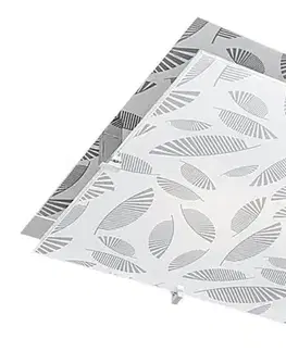 Čtvercová chromovaná stropní lampa 2xE27 Ficus