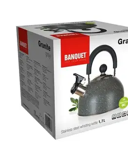 Banquet Nerezová konvice GRANITE Grey, 1,7 l, šedá