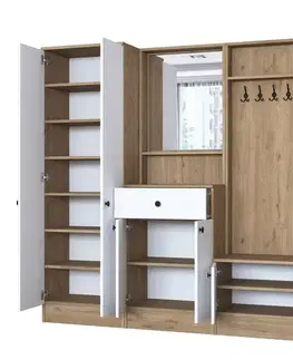 Předsíňová sestava Pome White and Walnut II