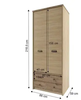 Skříň DIAZ 2D2S Tempo Kondela
