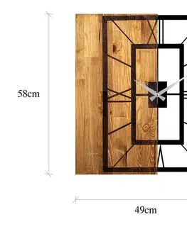 Dekorativní dřevěné nástěnné hodiny Wooden Clock 37