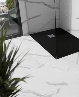MEXEN Stone+ sprchová vanička obdélníková 100x70, černá 44707010