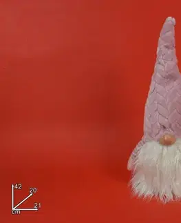 PROHOME - Skřítek vánoční 42cm růžový