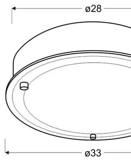 Stropní svítidlo plafond 33 1x18W LED saténové RONDA