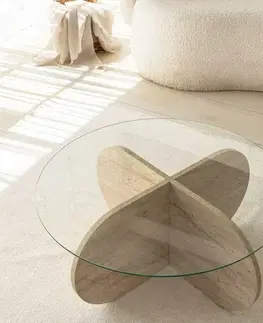 Konferenční stolek Bubble Travertine