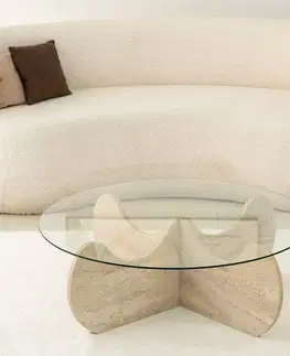Konferenční stolek Hima Travertine