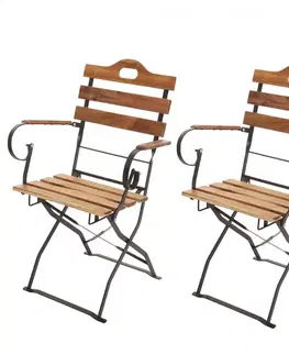 Skládací zahradní židle 2 ks Dekorhome