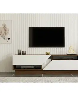 Televizní stolek Koza Walnut and White