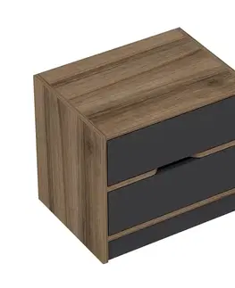 Noční stolek Elina Walnut Anthracite