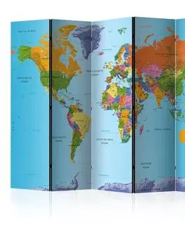Paraván Colourful Geography Dekorhome