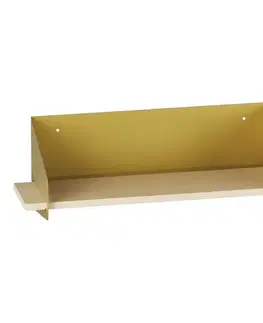 Nástěnná police Long Arm - Gold