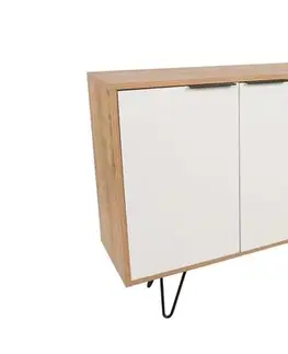 Konzolový stolek Clara Console - Oak, White