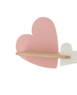 LED nástěnná lampa 5W HEART 4000K IQ KIDS RŮŽOVÁ