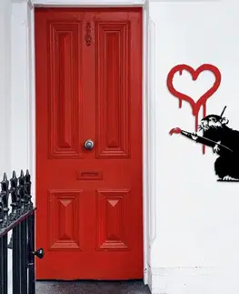 Dekorativní kovový doplněk na zeď Banksy Metal 08
