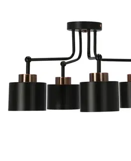 Stropní lampa černá 4xE27 Olena
