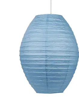 Modrá papírová závěsná lampa UL cocoon