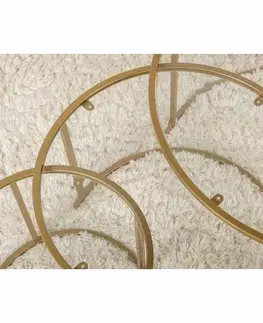Sada konferenčních stolků Aurum Gold 80 cm, 3 ks