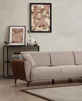 Rohová rozkládací pohovka Aren Right - Beige, Cinnamon