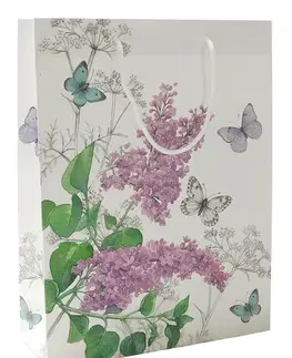 PROHOME - Dárková taška 25,5x33x10cm motýlci