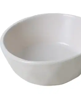 Sada 6 kameninových misek Facetta 12 cm, krémová