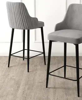 Bar Stool Set (2 Pieces) Enox - Grey, Black